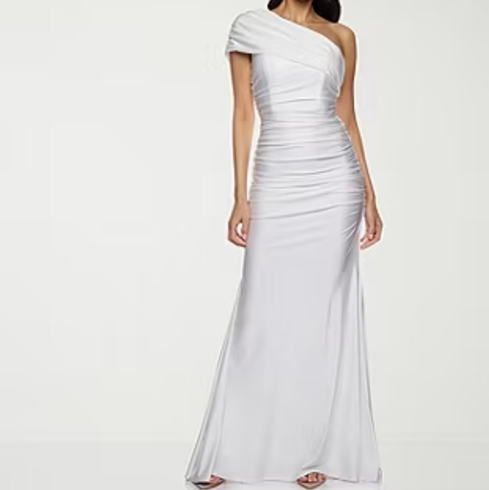 Elegant One-Shoulder White Wedding Dress